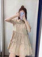 ZaraˉSummer Doll Collar Puff Sleeve Princess Shirt Wide Swing Dress Female 7901903 07901903704