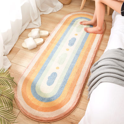 2021Bubble Kiss Oval Fluffy Carpets For Living Room Home Decor Rugs For Bedroom Cartoon Floor Mat Modern Kid Beside Bed Anti Slip
