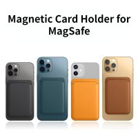 Universal Card Holder Bag for All Smartphones Magsafe Card Case Wireless Charging Magnetic Phone Leather Wallet Clip Accessories Card Holders