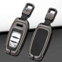 เคส Kunci Remote Mobil หนังโลหะหุ้มคลุมทั้งหมดมีปลอกหุ้มสำหรับรถ Audi A1 A3 A4 A5 A6 A7 A8 Quattro Q3 Q5 Q7 S4 S6 S7 S8 B7 B8 R8 TT