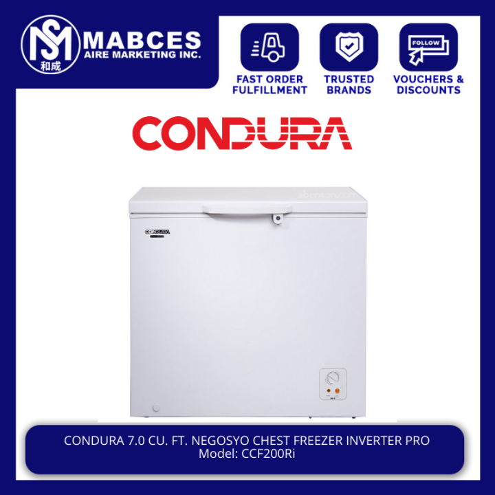 Condura 7.0 cu. ft. Chest Freezer Inverter Pro CCF200Ri Lazada PH
