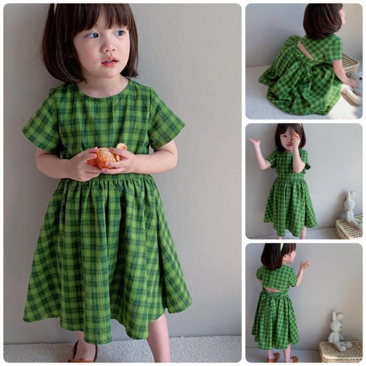 VT64 Size90-130 (9-27kg) Váy đầm cho bé gái (Đầm suông vải thô Hàn ...