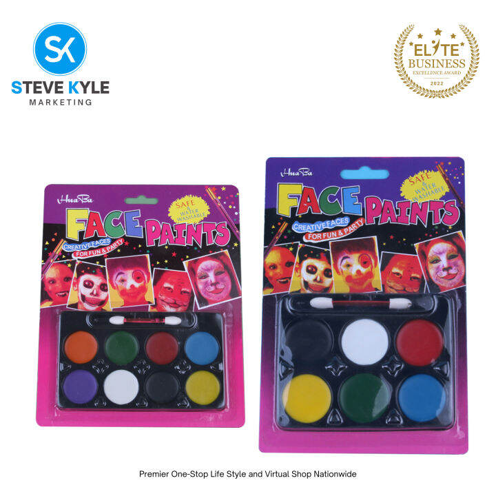 Safe and Water Washable Face Paint 6 Color & 8 Color Round Lazada PH
