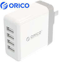 เครื่องชาร์จ USB สำหรับเดินทาง ORICO 4พอร์ตพร้อมที่ชาร์จแบตเตอรี่ ConverterUSB 5V6.8A 34W เครื่องชาร์จติดผนัง