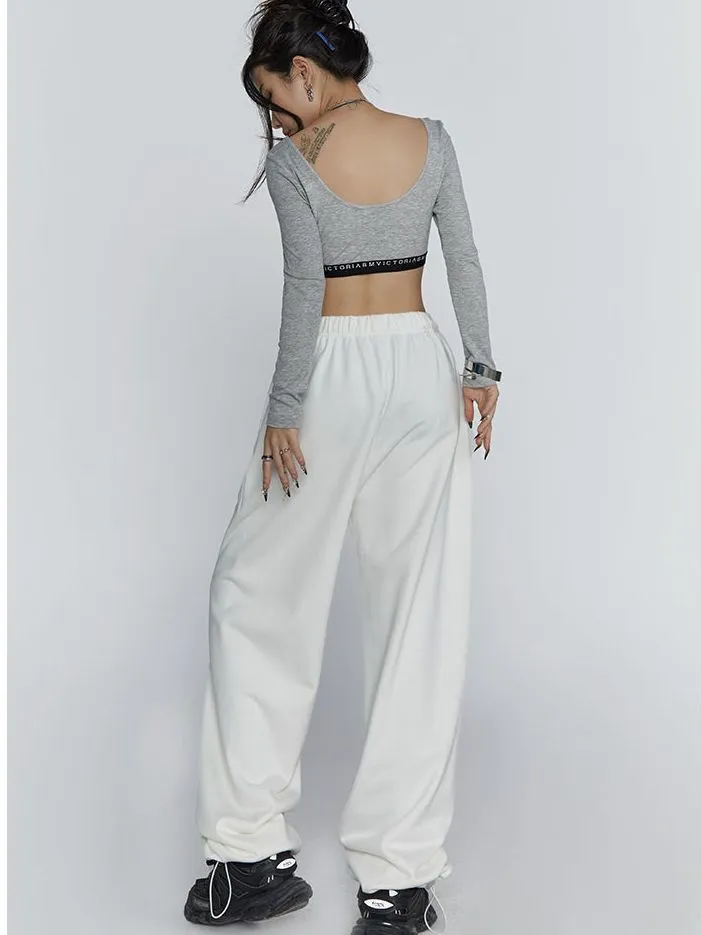 ins large size wide leg pants for women girls loose casual hiphop