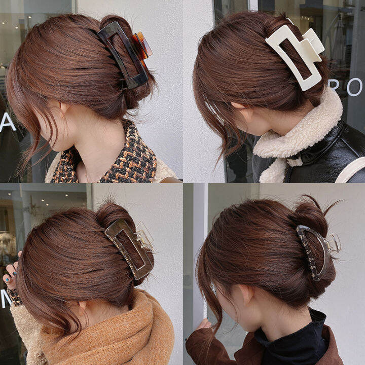 Catch clip ins Korea large hairpin French retro back clip girl hair