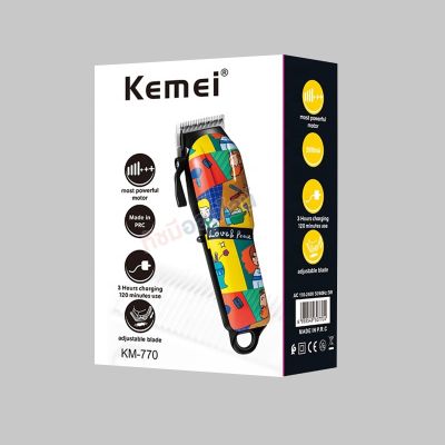 Kemei KM-770 ปัตตาเลี่ยนตัดผมไร้สาย รุ่น KM770 แบตตาเลียนตัดผม บัตตาเลี่ยน โกนผม ตัดผม กันจอน  สินค้าพร้อมส่ง