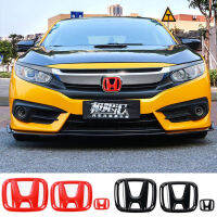 ชุดตราสัญลักษณ์โลโก้ H สีดำพรีเมี่ยมมันวาวสำหรับ Honda Jazz/เมือง/HRV/Civic/brv-ด้านหน้าและด้านหลัง