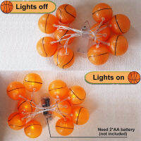 แบตเตอรี Aangedreven Lichten Opknoping Decoratie 1.5M 10Pcs Licht String Creatieve Basketbal Vorm Lampen Voor Partij Jongen Slaapkamer Decor