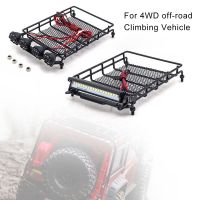 OUTMODED INTERSECT77OU5 RC อุปกรณ์เสริมสำหรับรถ4WD วิ่ง Off-Road 1:12โลหะสำหรับปีนเขา Off-Road ชนกันราวหลังคาพร้อมไฟ LED กระเป๋าเดินทาง