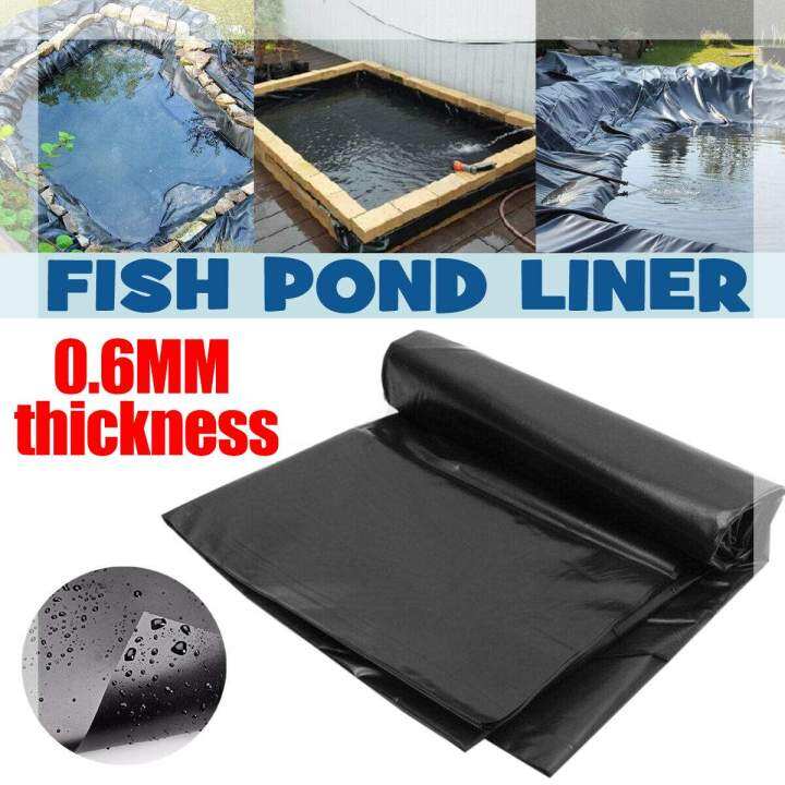 5X10ft Outdoor Fish Pond Liner Waterproof Cloth Gardens Pools PVC ...