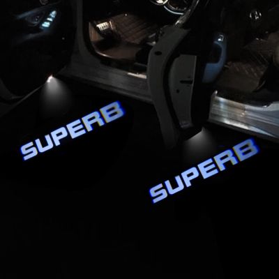 2pcs SUPERB Projector Lamp LED Courtesy Light For Skoda Superb 2009-2018 MK2 MK3 SUPERB Welcome 3D Logo Laser Car Door Light Bulbs  LEDs HIDs