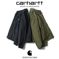 Carhartt เสื้อโค้ทโค้ชแจ็คเก็ตของผู้ชายปกสีทึบบวกเสื้อแจ็คเก็ตขนแกะหนาผ้าฝ้ายหลวมเรียบง่าย