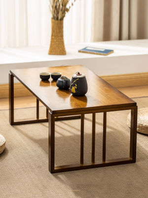 Nanzhu หน้าต่างลอยเล็กชาโต๊ะ Tatami ญี่ปุ่นสไตล์ตารางเล็กตารางห้องนอนนั่งพับโต๊ะวางแล็ปท็อปในครัวเรือน