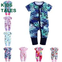 Baby Girl Baby Boy Cartoon Printed Short Sleeve Long Romper Sleepsuit Jumpsuit Newborn Infat Toddler Baby 0-3 Years