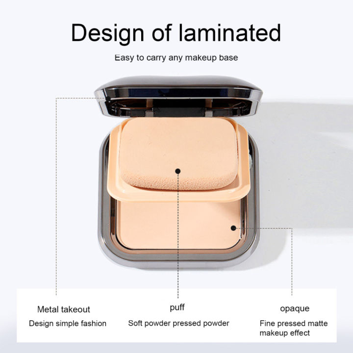 แป้งรองพื้นเครื่องสำอางติดทนนานแป้งผงรองพื้นใบหน้า-แป้งทาหน้าสกัดเรียบเนียน