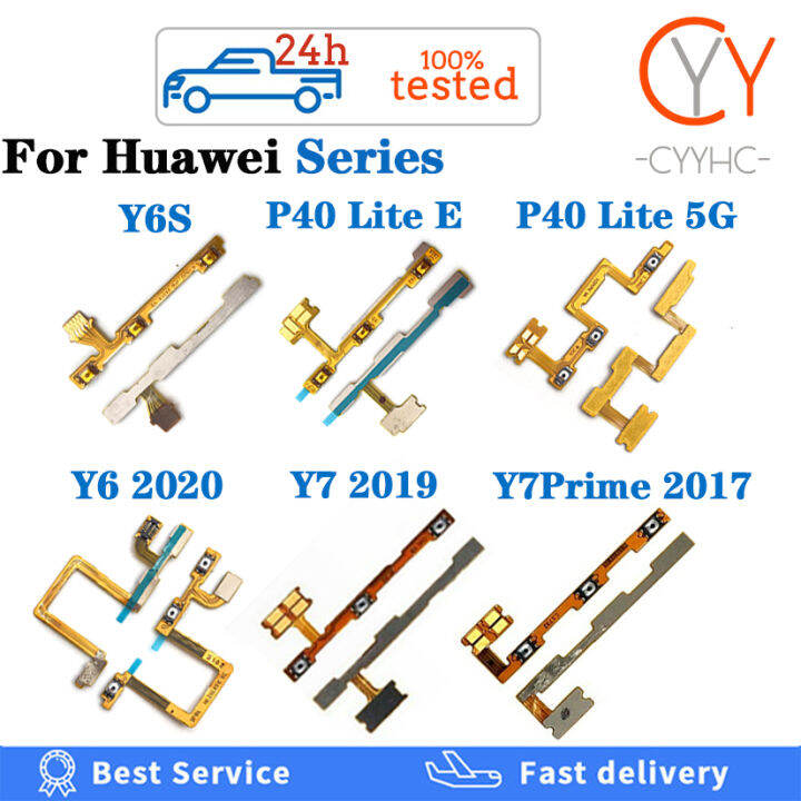 คุณภาพสูงสำหรับ-huawei-y5-y6-y7-pro-y9-prime-2017-2018-2019-y6p-y7p-y8p-y8s-y9s-2020-p40-lite-e-5g-p-smart-volume-ปุ่มสวิตช์เปิดปิดปุ่ม-flex-cable-replacement-parts