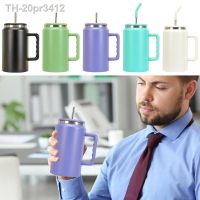 ♧❄■ 20pr3412 Caneca térmica isolada em aço inoxidável Copo portátil à prova de vazamento com palha multiuso frio ou quente tampa