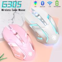 G304 2.4G Wireless Bluetooth Mouse Gaming Mouse Rechargeable Ergonomic Mouse for Computer Laptop LED Backlit for IOS Android Basic Mice