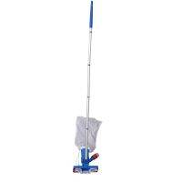 Pool Vacuum Jet Underwater Cleaner Set with Brush &amp; Pole, Attach to Garden Hose Blue