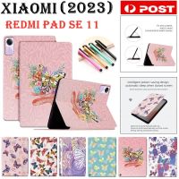 สำหรับแผ่น Xiaomi Redmi SE 11นิ้ว2023 Redmi Pad 10.61นิ้ว2022แท็บเล็ตเคสกันกระแทกหนังแบบพับได้ผีเสื้อการ์ตูนน่ารักสำหรับเด็ก