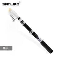 Santike Joran Pancing Laut ก้านใยแก้ว Sabiki เบ็ดตกปลากล้องโทรทรรศน์แสงเฉียบคันเบ็ดตกปลาได้ในระยะไกล