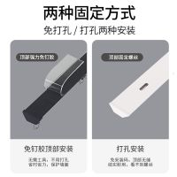 【Ready】? Curtain track without punching pulley slide rail straight rail curtain rod aluminum alloy thickened top installation mute ultra-thin rail