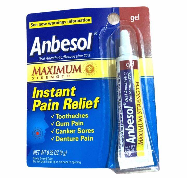 Anbesol Gel Maximum Strength Instant Pain Relief 0.33oz Expiry 2/2025 ...