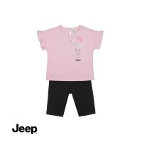 Jeep BABY GIRL 2-IN-1 เสื้อแขนสั้น และชุดขายาว สําหรับเด็กผู้หญิง 771640-770100 6h