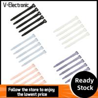 V-ELECTRONIC 5pcs นุ่มดี หูฟัง ออแกไนเซอร์ ที่เก็บของ ผูกสาย USB สายหูฟัง ptotector คลิปสายไฟ ที่ม้วนสายก้างปลา