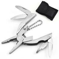 1Pcs แบบพกพา Multitools Plier กระเป๋ากลางแจ้งแบบพกพาพับ Muiltifunctional Plier Clamp พวงกุญแจเดินป่าตั้งแคมป์เครื่องมือ