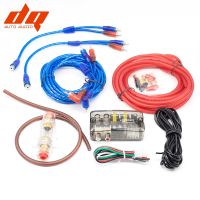 10GA Car Subwoofers Amplifier Power Cable Audio Speaker RCA Wire Wiring Kit Amplifier Installation Kit 60A FUSE High To Low Set