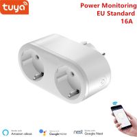 EU standard 2in1 Tuya Smart life WiFi outlet   compatible with Google home and Alexa  Smart socket for home automation system Ratchets Sockets