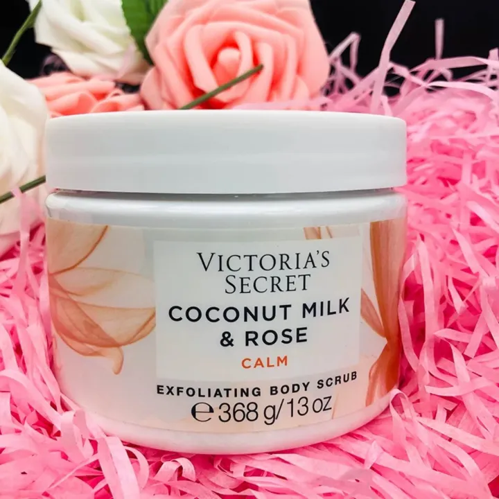Victoria's Secret exfoliating body scrub Coconut milk & Rose 368g