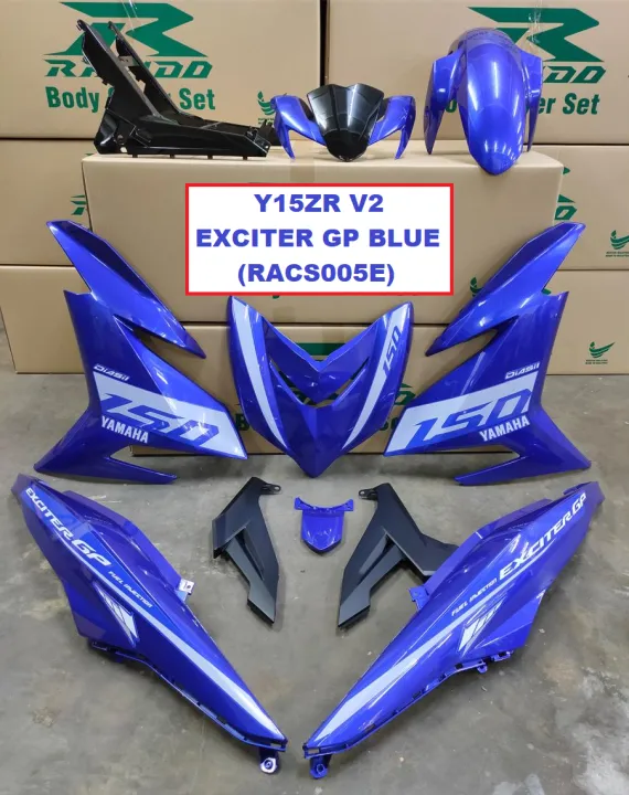 Coverset Y Zr V Exciter Gp Blue Rapido Body Cover Set Yamaha Ysuku Y Motor Accessories