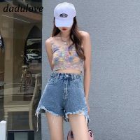 DaDulove? New Korean Version Ins High Waist Jeans Small Size Shorts WOMENS Loose Wide Leg Pants