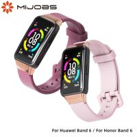 Strap For Huawei Band 6 Smart Wristands Replacement Bracelet for Honor Band 6 Strap Silicone Watch Wrist Belt Accessories Cases Cases