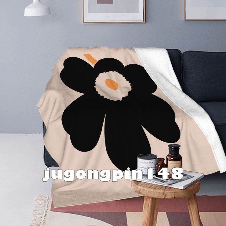 Marimekko Unikko Soft and Warm Throw Blanket Plush Bed Couch Living