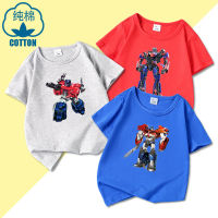 Transformer-S Optimus Prime เสื้อยืดชายหญิงแขนสั้นเสื้อยืดฤดูร้อนอะนิเมะเสื้อยืดทั้งหมดตรงกับส่วนบุคคล Casual แฟชั่นเด็กเสื้อผ้า