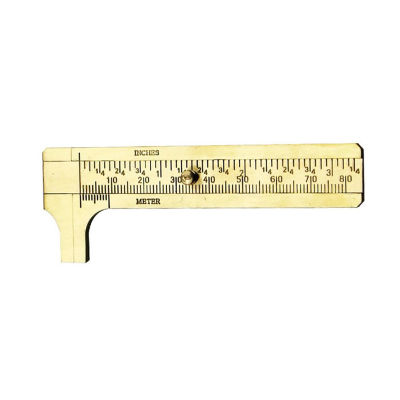 Rayua MINI brass Scale 80/100mm sliding Gauge vernier caliper ไม้บรรทัดวัดกระเป๋า