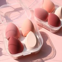 4pcs Makeup Sponge Cosmetic Puff Dry and Wet Combined Make up Cosmetic Egg Women Foundation Powder Puff Bevel Cut Makeup Sponges
