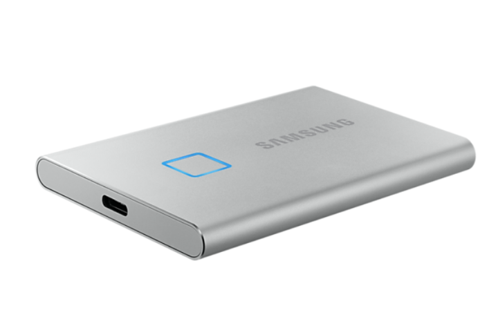 samsung-ssd-t7-touch-portable-1tb-sliver-ฮาร์ดดิสก์พกพา-สีเงิน-ของแท้-ประกันศูนย์-3ปี