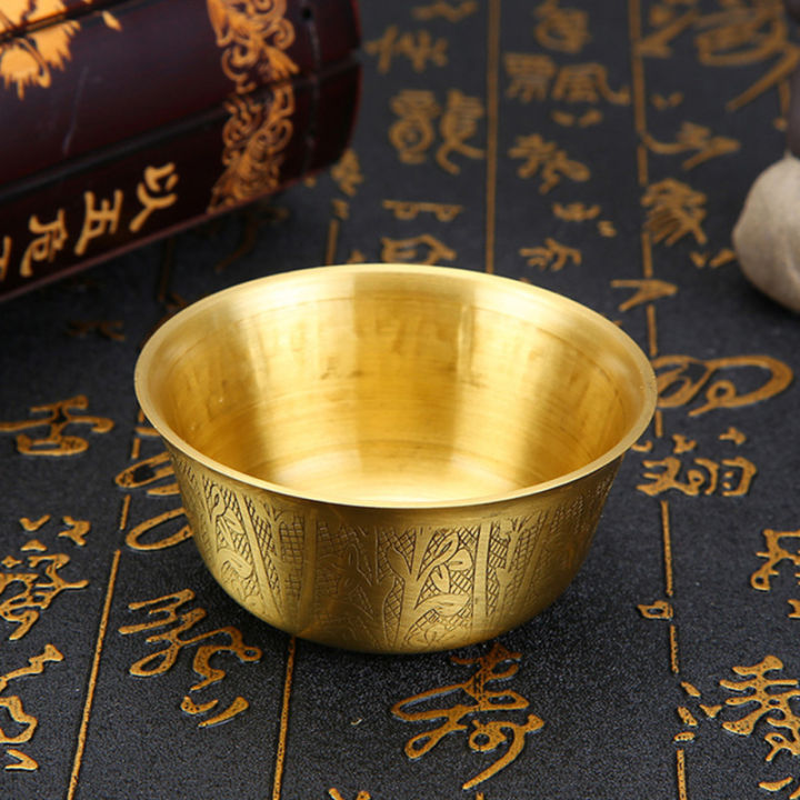Decorative Copper Bowl Water Offering Bowl Buddhist Sacrifice Bowl ...
