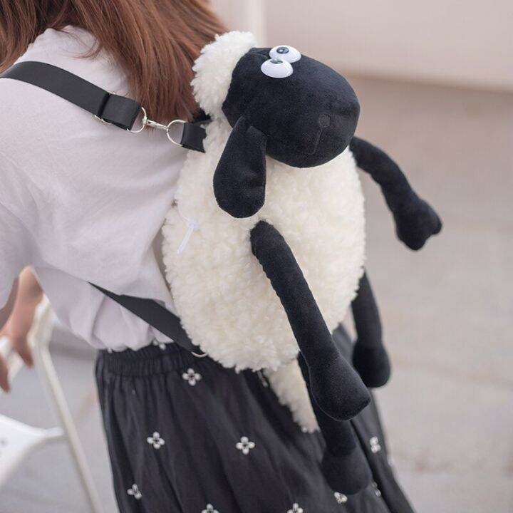 cartoon-cute-kawaii-black-lamb-backpack-large-capacity-plush-doll-toy-valentines-day-birthday-christmas-for-children-girlfriend