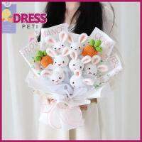 PETI DRESS คอตตอนนม ดอกไม้โครเชต์กระต่าย ถักด้วยมือ ลายดอกทานตะวัน ช่อดอกไม้ประดิษฐ์ประดิษฐ์ ดีไอวาย กระต่ายกระต่ายกระต่าย หัวดอกไม้โครเชต์ วันครู