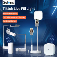 Selens Led Tiktok Live Video Light Ring Selfie Light With Phone Holder for VLogging, Live Streaming, Tiktok Youtube and Photoshoot/Wedding Makeup Video Wireless BT Remote Control