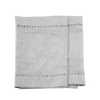 Hand Hemstitched Dining Table Runner Dresser Scarves, Silver Thread Interweaving (12 x 72 Table Runners)