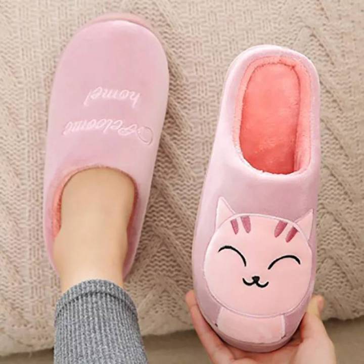 พร้อมส่ง-slippers-รองเท้าสลิปเปอร์-แมวขนนุ่ม-รองเท้าแฟชั่น-รองเท้าใส่ในออฟฟิต-กันลื่น-ใส่ในบ้าน-หรือ-ใส่ที่ทำงาน