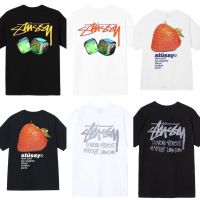 2023 FOR◑✐ Stussy stu west popular logo with short sleeves loose version to men and women with four and a half sleeve T-shirt boom