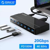 ORICO 7 4 Port USB 3.0 HUB with 12V Power Adapter USB Splitter OTG Adapter For Notebook Desktop Laptop PC Computer Accessories